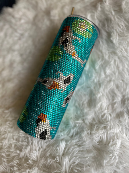 Made to Order - Koi Pond Rhinestone Tumbler