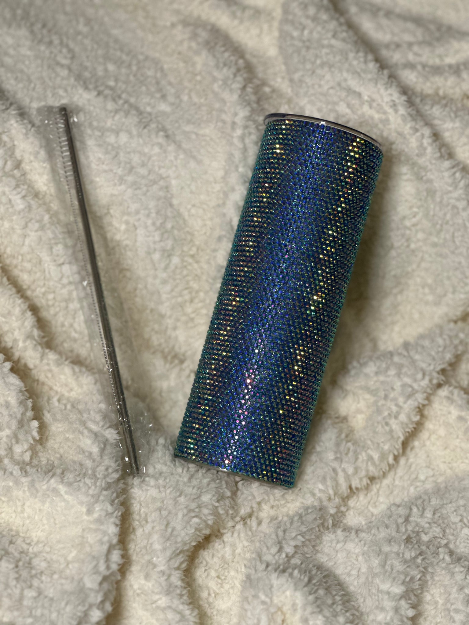 Made to Order - Iridescent Sapphire Rhinestone Tumbler