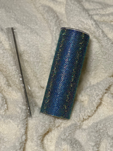 Made to Order - Iridescent Sapphire Rhinestone Tumbler