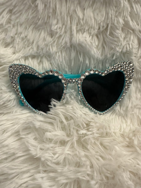 Made To Order - Rhinestone Heart Shaped Sunglasses