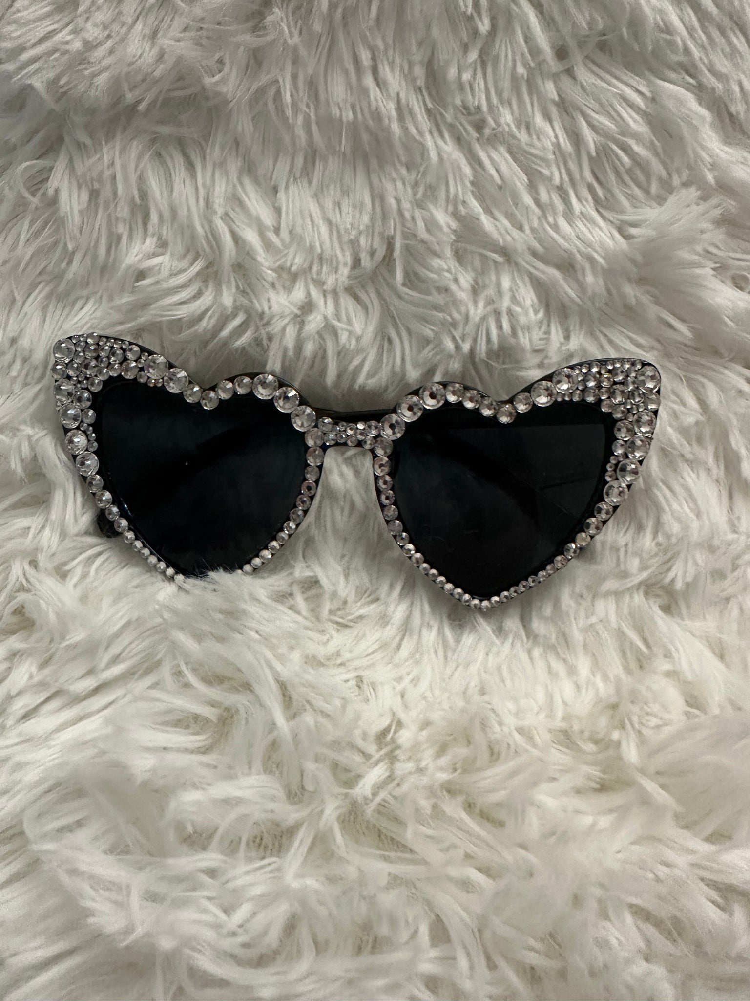 Made To Order - Rhinestone Heart Shaped Sunglasses