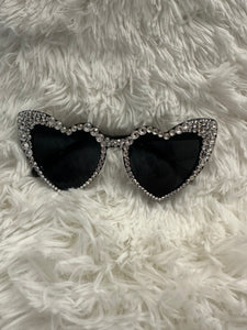 Made To Order - Rhinestone Heart Shaped Sunglasses