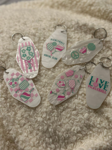 Pickleball Motel Keychain
