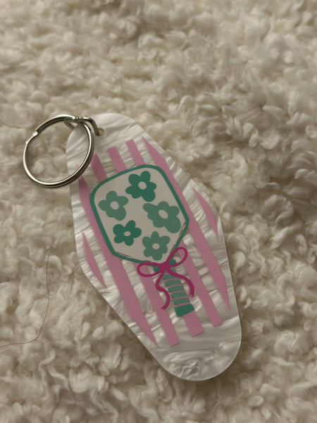 Pickleball Motel Keychain
