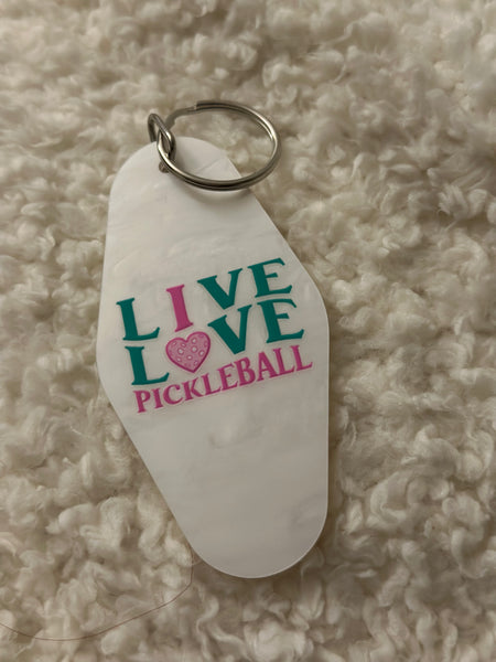 Pickleball Motel Keychain